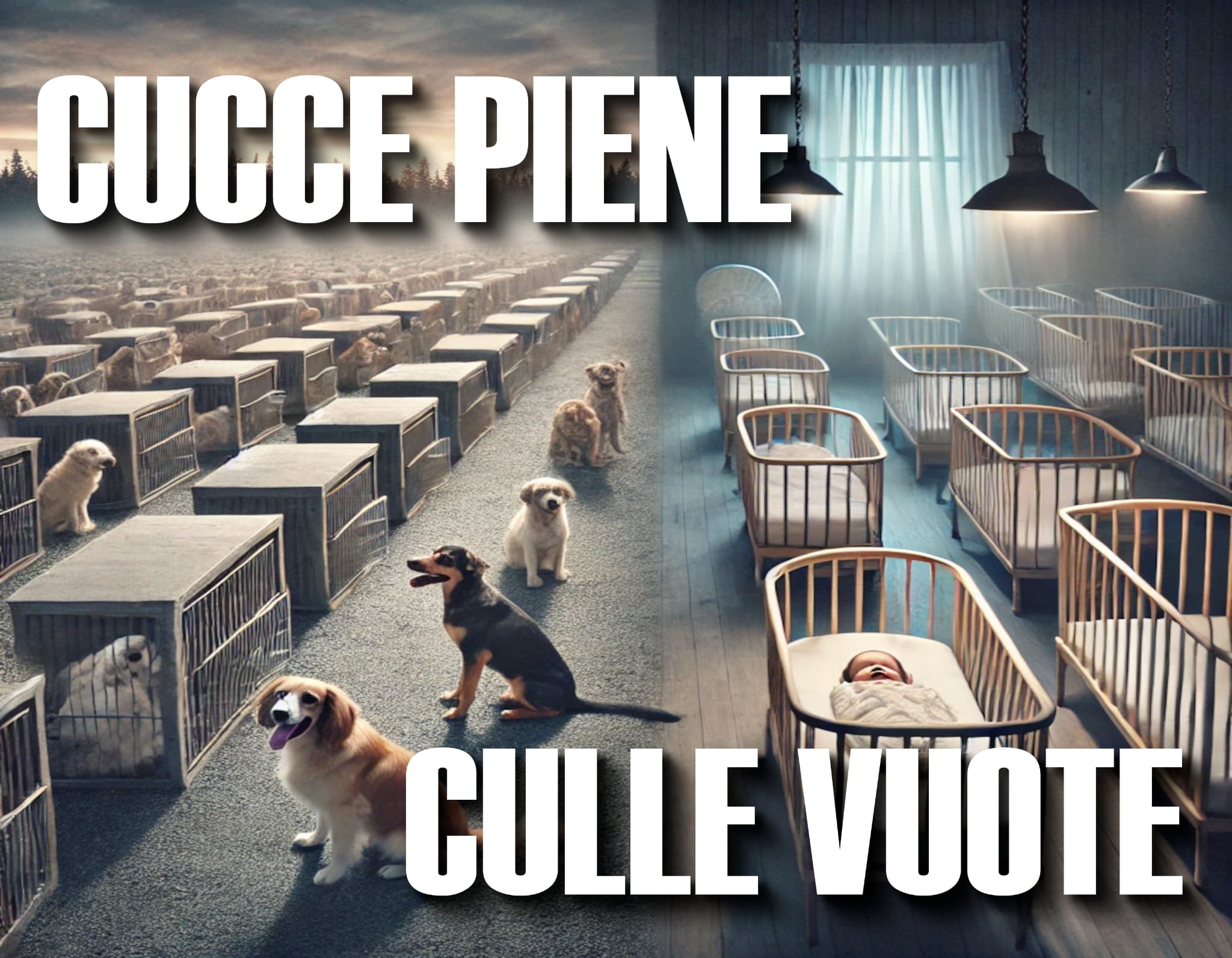 Cucce piene, culle vuote