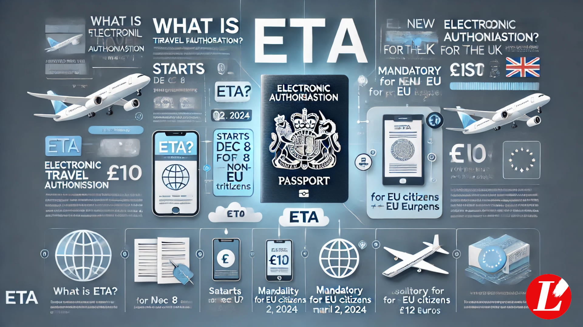 A partire dall’8 dicembre 2024, obbligo di visto elettronico “Eta” per entrare nel Regno Unito